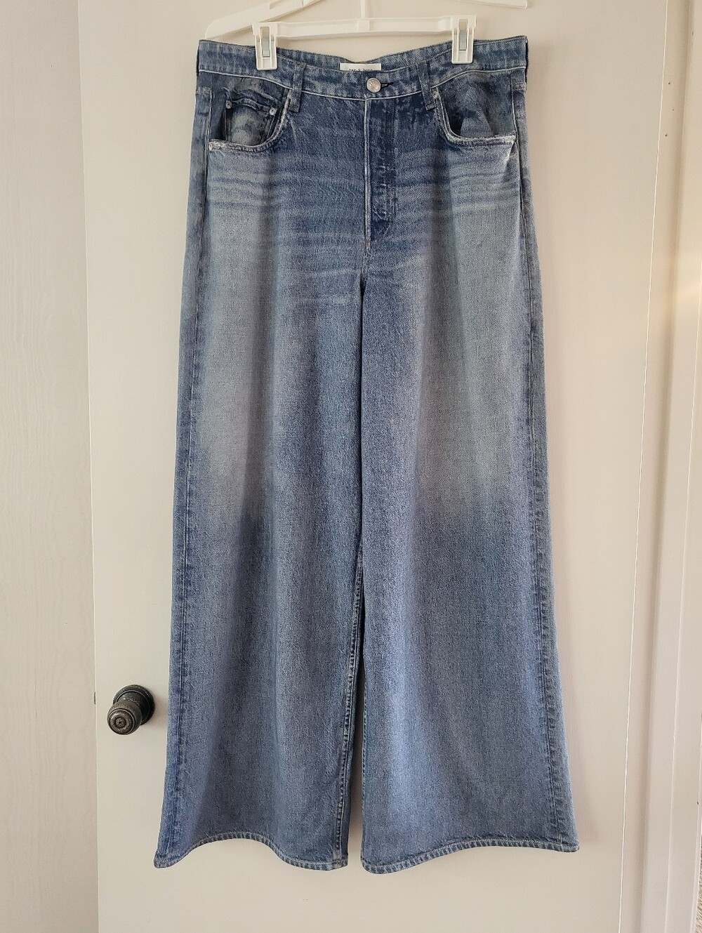 Rag & Bone Miramar Sofie High Waist Wide Leg Cotton Terry Sweatpant Jeans 33
